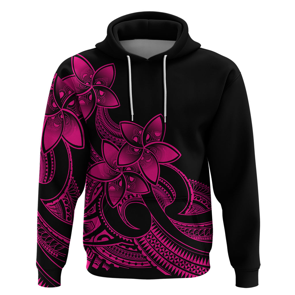 Polynesian Pride Plumeria Flowers Hoodie Polynesian Tribal Pink Vibe LT9
