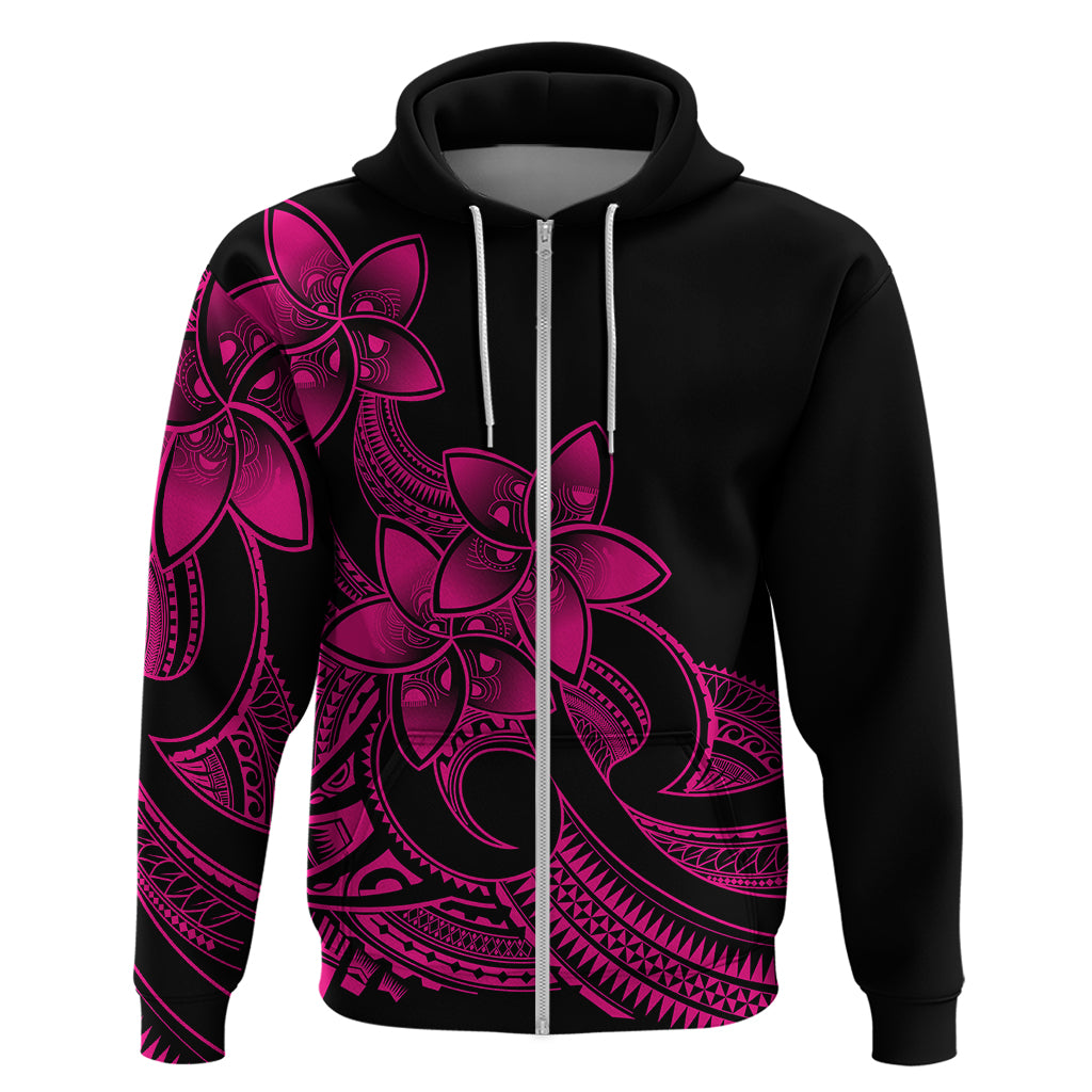 Polynesian Pride Plumeria Flowers Hoodie Polynesian Tribal Pink Vibe LT9