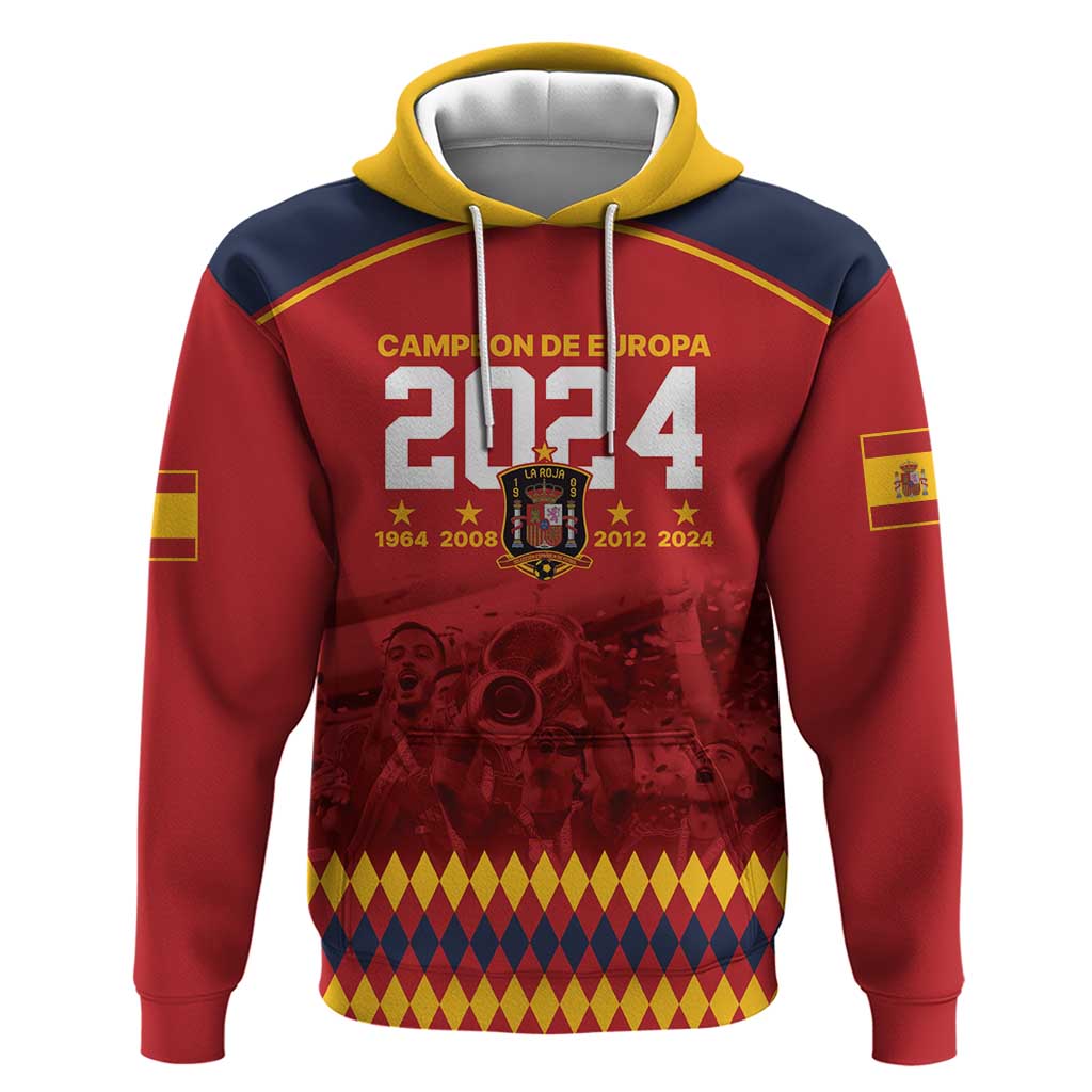 Custom Espana Campeon De Europa Hoodie Spain History Champions LT9