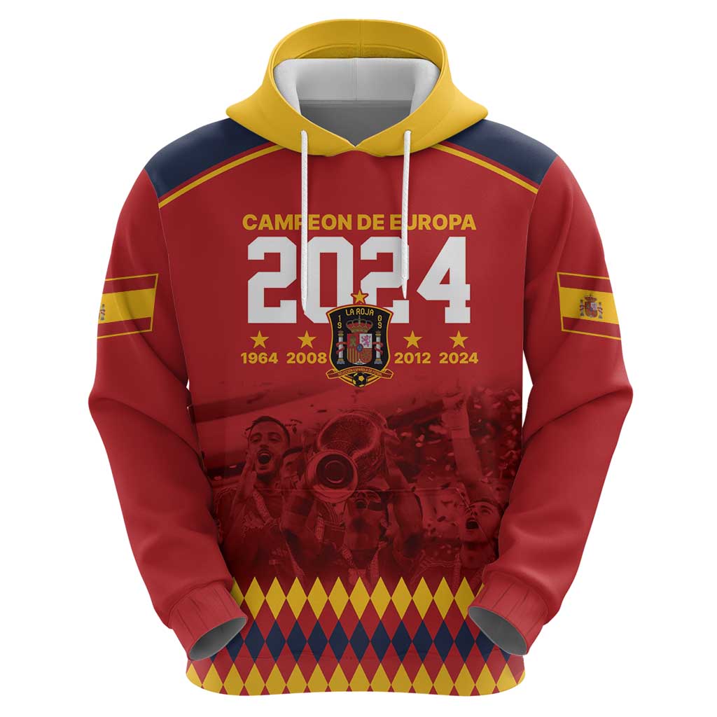 Custom Espana Campeon De Europa Hoodie Spain History Champions LT9