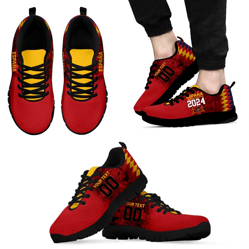 Custom Espana Campeon De Europa Sneakers Spain History Champions LT9