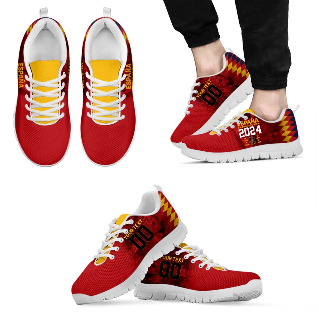 Custom Espana Campeon De Europa Sneakers Spain History Champions LT9