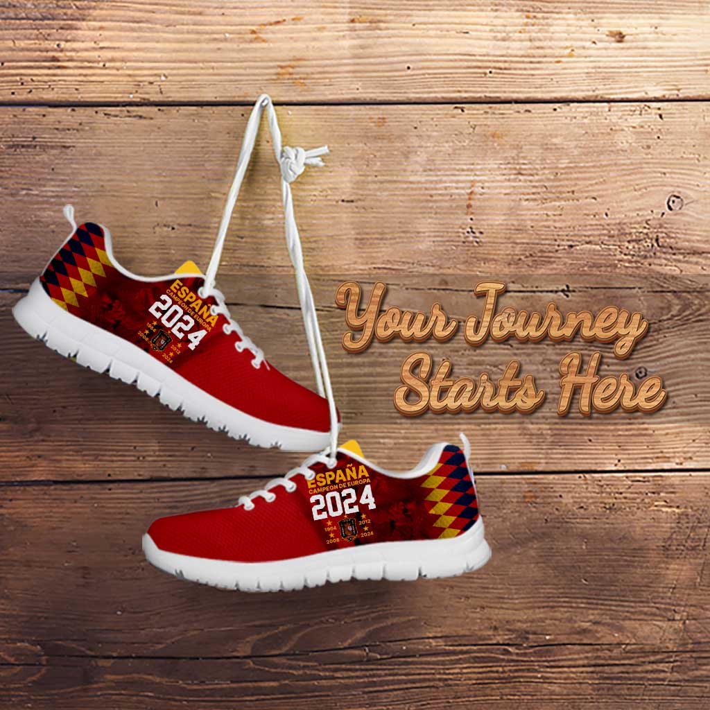 Custom Espana Campeon De Europa Sneakers Spain History Champions LT9