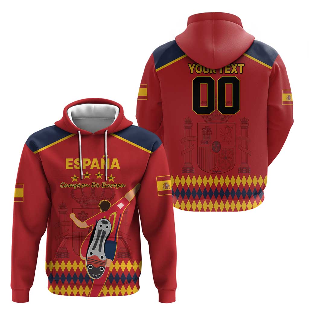 Custom Spain Euro 2024 Champions Hoodie La Roja Campeon De Europa LT9