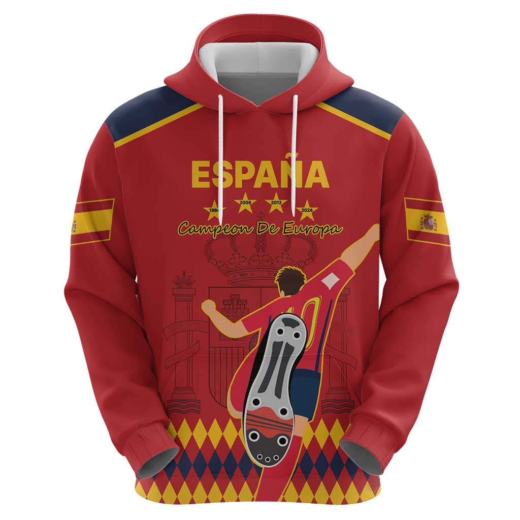 Custom Spain Euro 2024 Champions Hoodie La Roja Campeon De Europa LT9