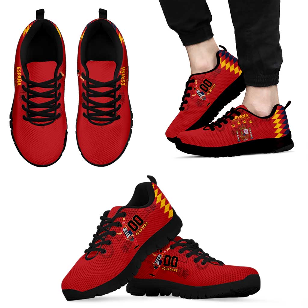 Custom Spain Euro 2024 Champions Sneakers La Roja Campeon De Europa LT9