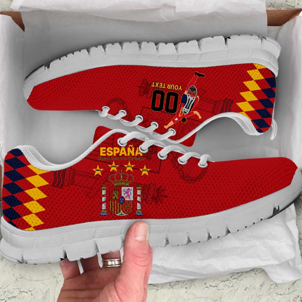 Custom Spain Euro 2024 Champions Sneakers La Roja Campeon De Europa LT9