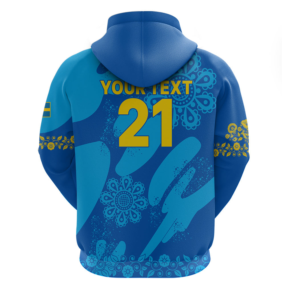 Custom Sweden Women Football Hoodie Blagult World Cup 2023 LT9