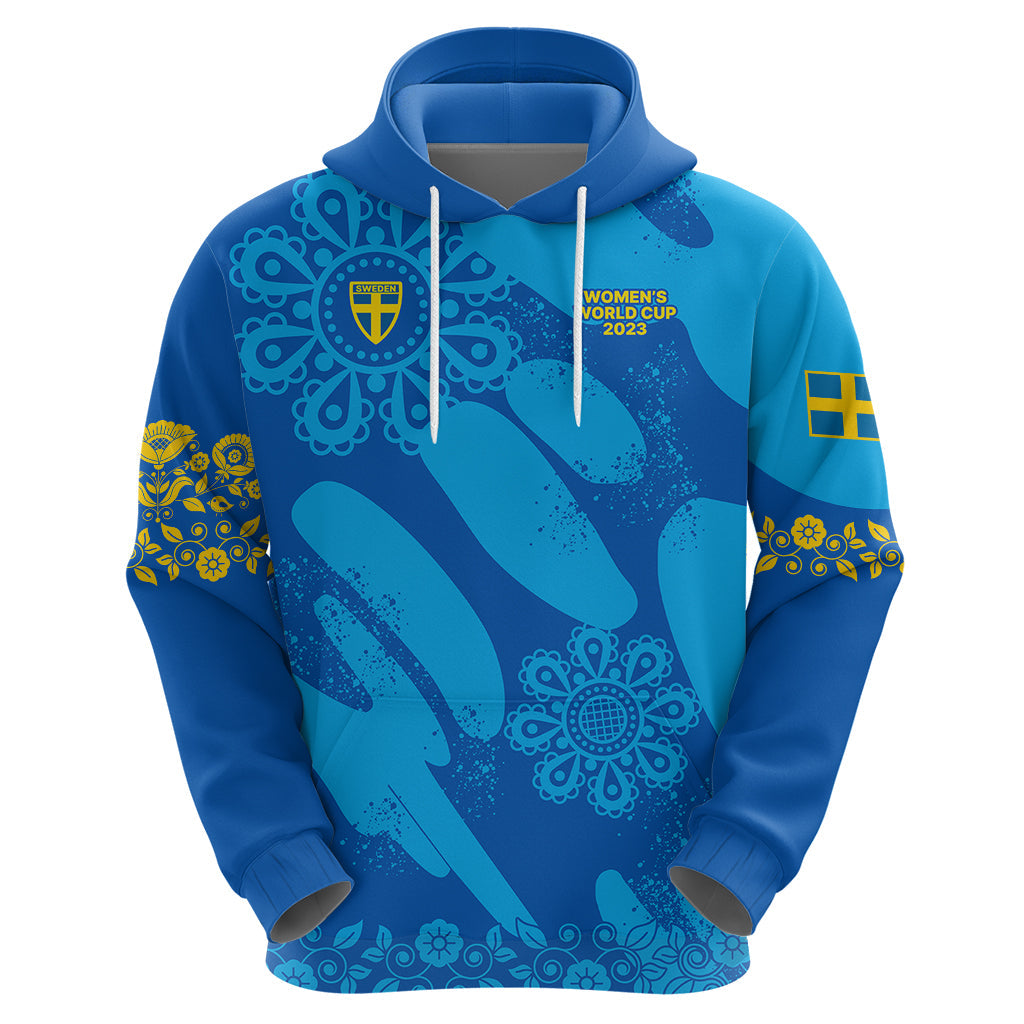 Custom Sweden Women Football Hoodie Blagult World Cup 2023 LT9