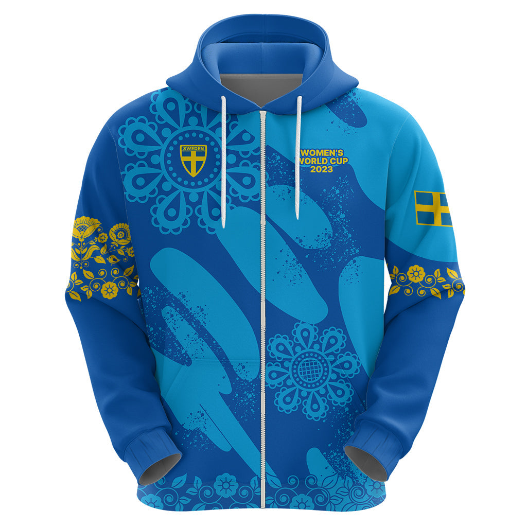 Custom Sweden Women Football Hoodie Blagult World Cup 2023 LT9