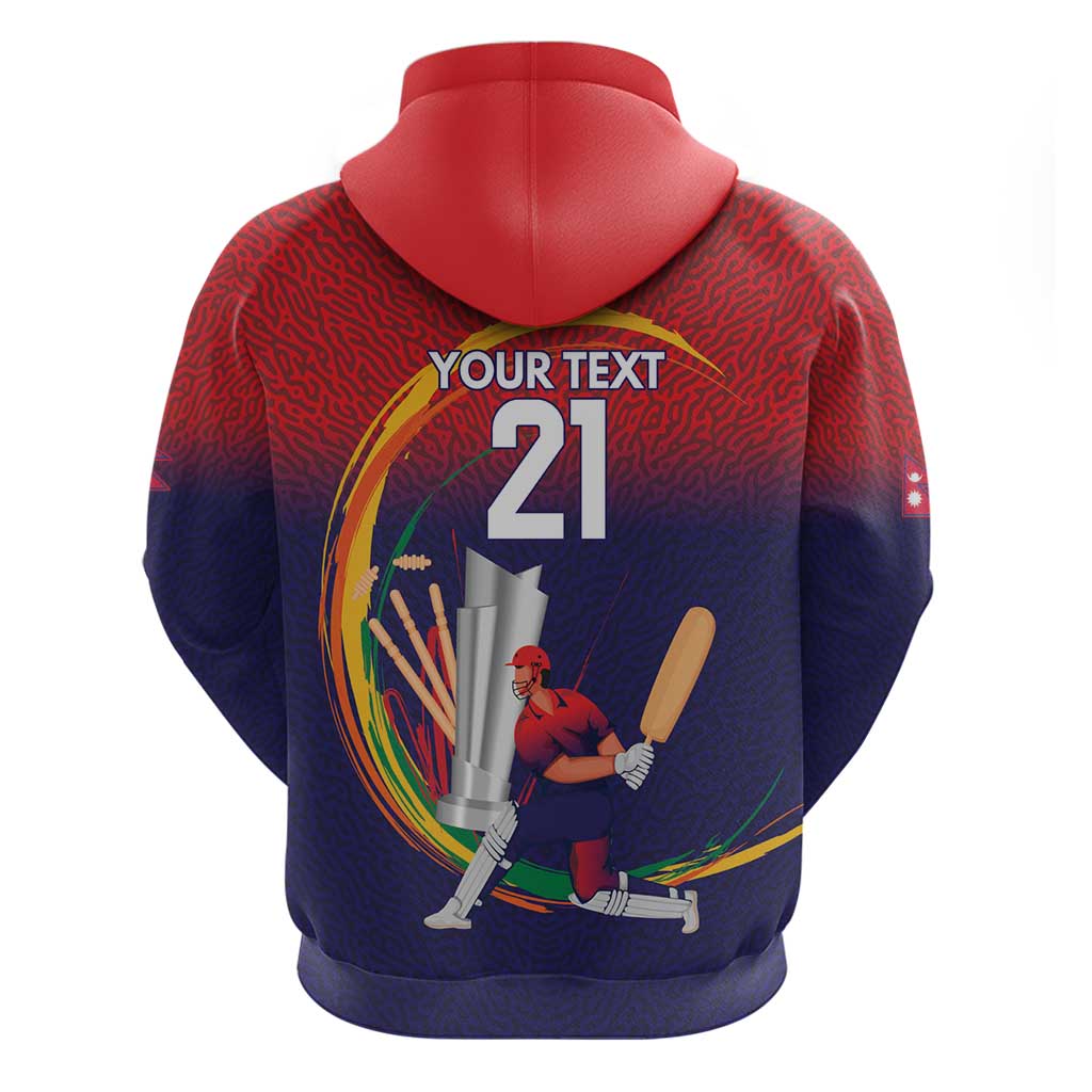 Custom Cricket Nepal East Asia-Pacific Hoodie Nepal Cricket Crown Quest LT9