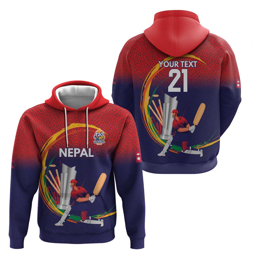 Custom Cricket Nepal East Asia-Pacific Hoodie Nepal Cricket Crown Quest LT9