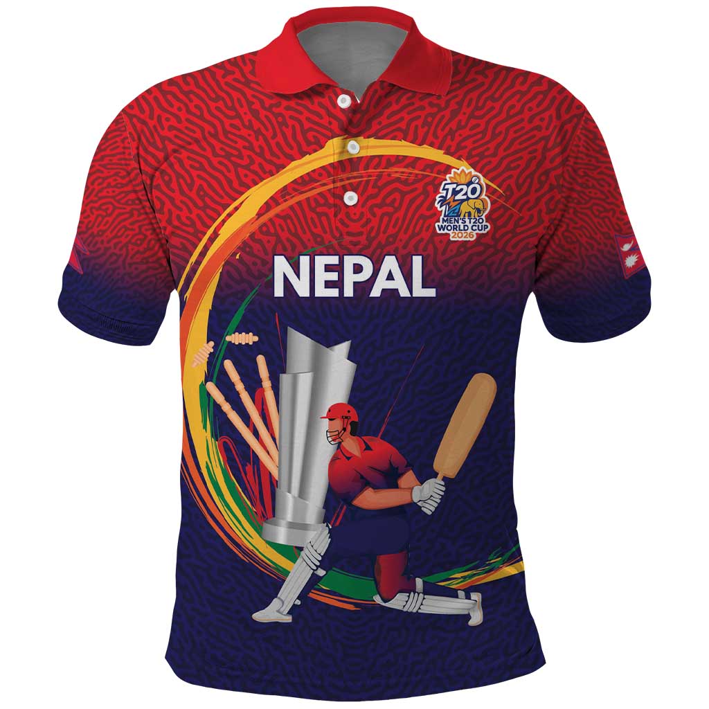 Custom Cricket Nepal East Asia-Pacific Polo Shirt Nepal Cricket Crown Quest LT9