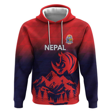 Custom Cricket Nepal East Asia-Pacific Hoodie Nepal Rhinos Twenty20 LT9