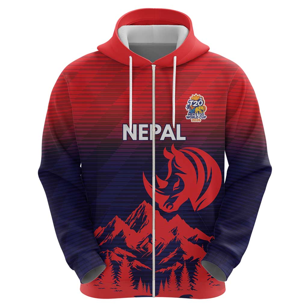 Custom Cricket Nepal East Asia-Pacific Hoodie Nepal Rhinos Twenty20 LT9