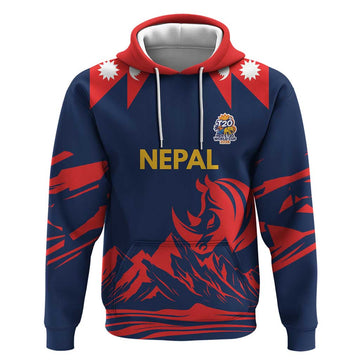 Custom Cricket Nepal East Asia-Pacific Hoodie Nepal Rhinos Champions LT9
