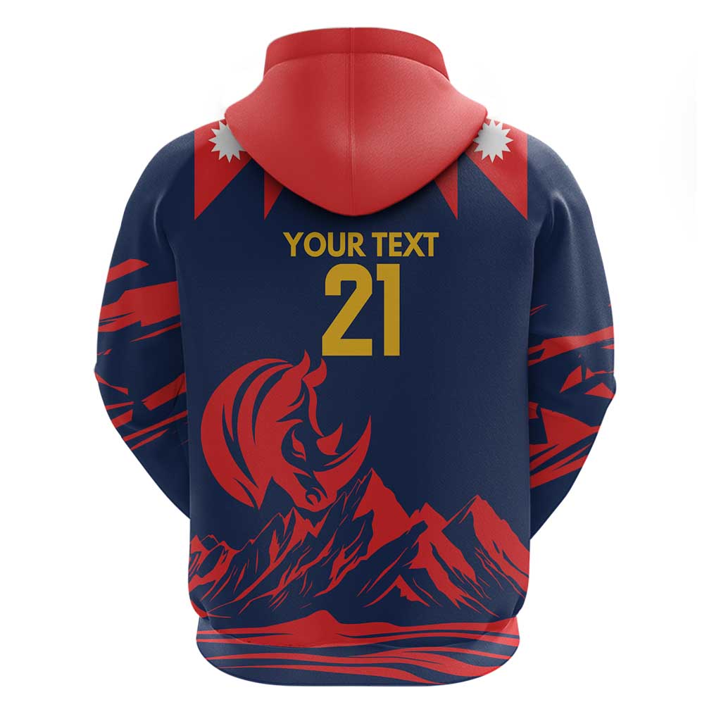Custom Cricket Nepal East Asia-Pacific Hoodie Nepal Rhinos Champions LT9
