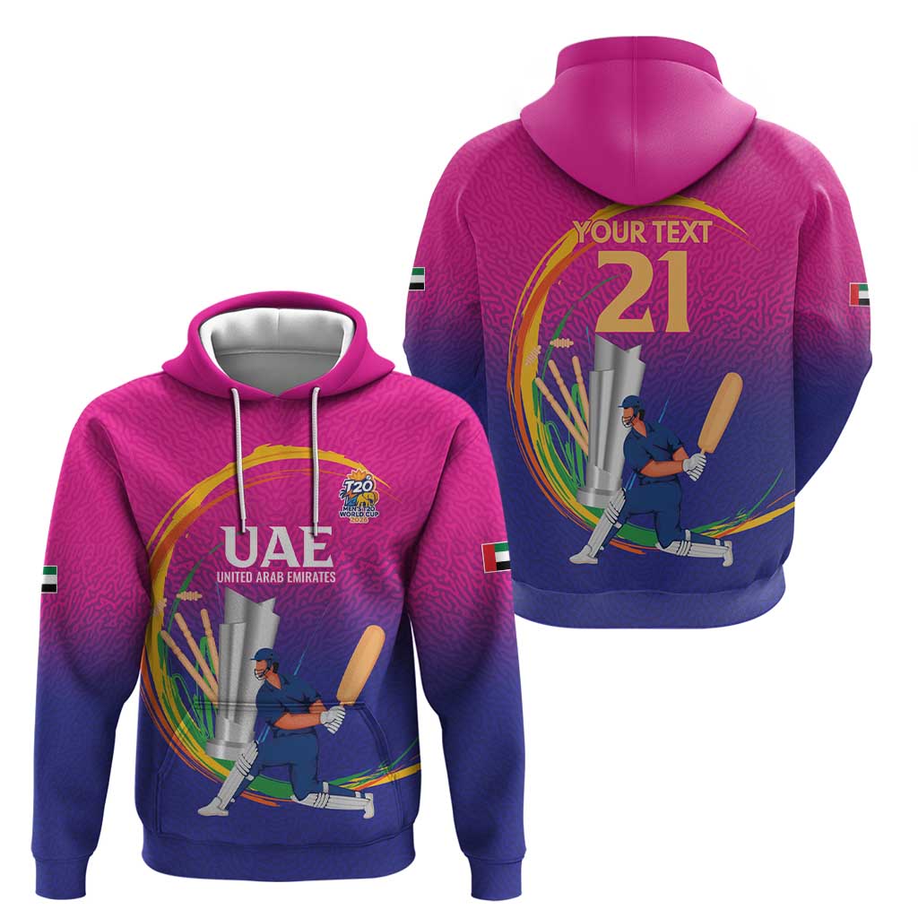 Custom Cricket UAE East Asia-Pacific Hoodie United Arab Emirates Champions Pride LT9