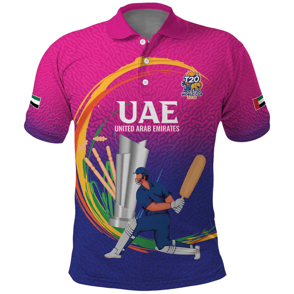 Custom Cricket UAE East Asia-Pacific Polo Shirt United Arab Emirates Champions Pride LT9