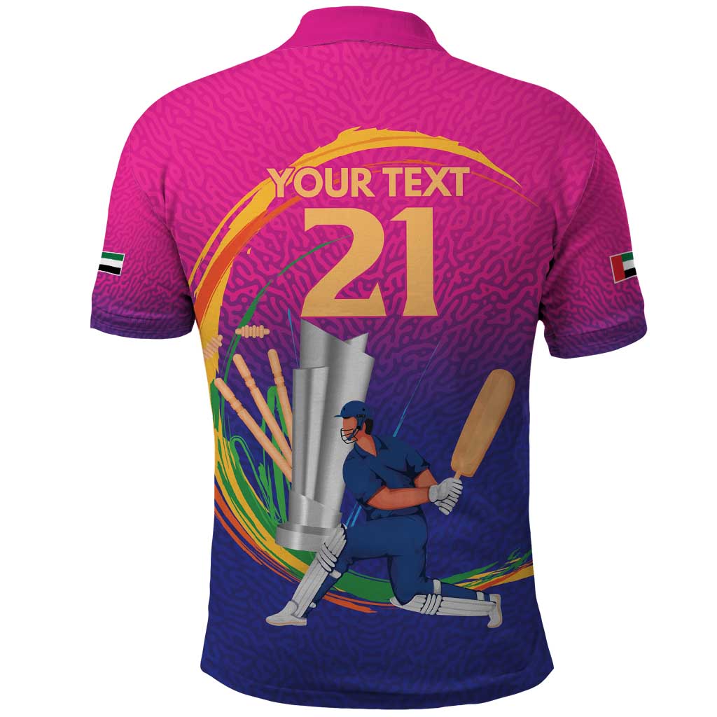 Custom Cricket UAE East Asia-Pacific Polo Shirt United Arab Emirates Champions Pride LT9