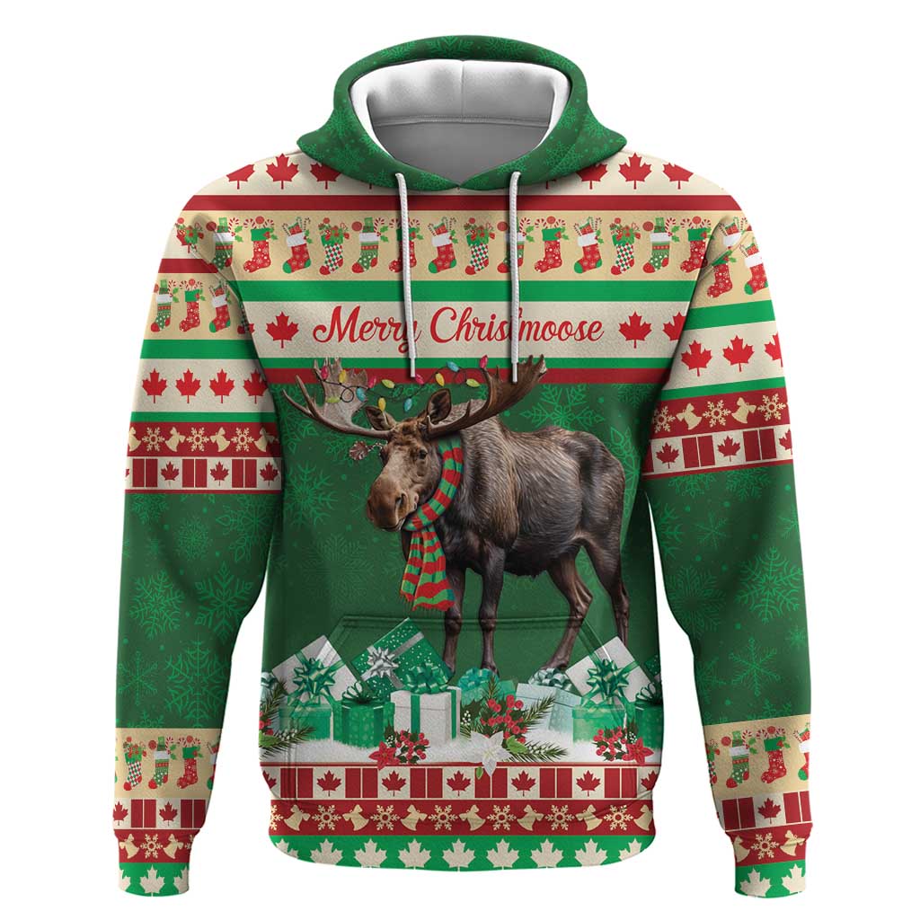 Personalized Merry Christmoose Hoodie Canada Merry Christmas Moose LT9