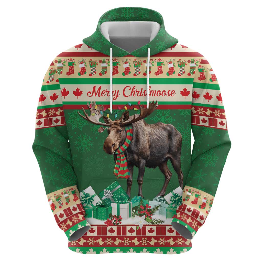 Personalized Merry Christmoose Hoodie Canada Merry Christmas Moose LT9