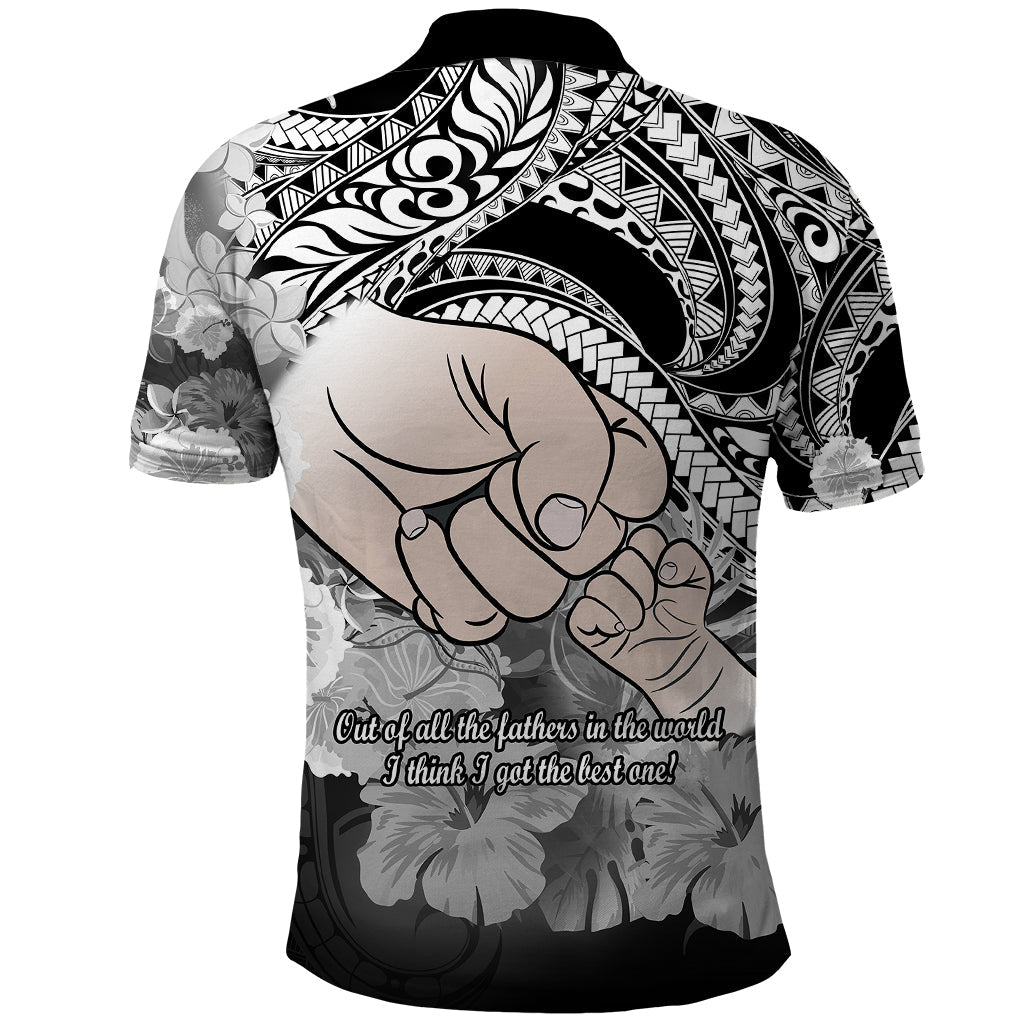 Polynesian Pride Happy Father Day Polo Shirt I Love You Dad Polynesian Tribal Black LT9