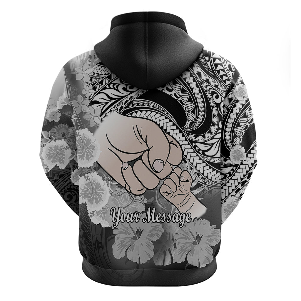Personalised Polynesian Pride Happy Father Day Hoodie I Love You Dad - Polynesian Tribal Black LT9