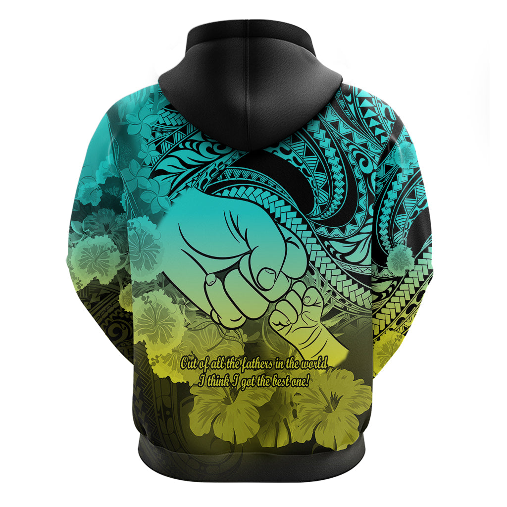 Polynesian Pride Happy Father Day Hoodie I Love You Dad - Polynesian Tribal Gradient 1 LT9