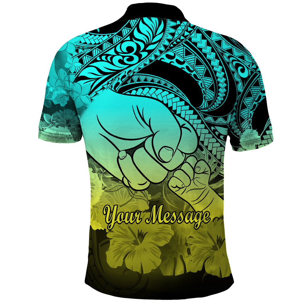 Custom Polynesian Pride Happy Father Day Polo Shirt I Love You Dad Polynesian Tribal Gradient 1 LT9
