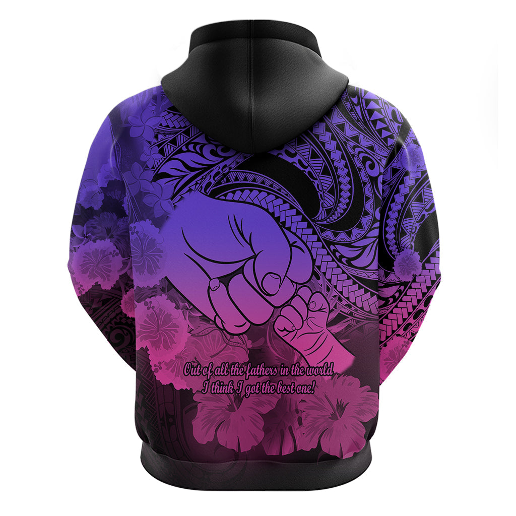 Polynesian Pride Happy Father Day Hoodie I Love You Dad - Polynesian Tribal Gradient 2 LT9