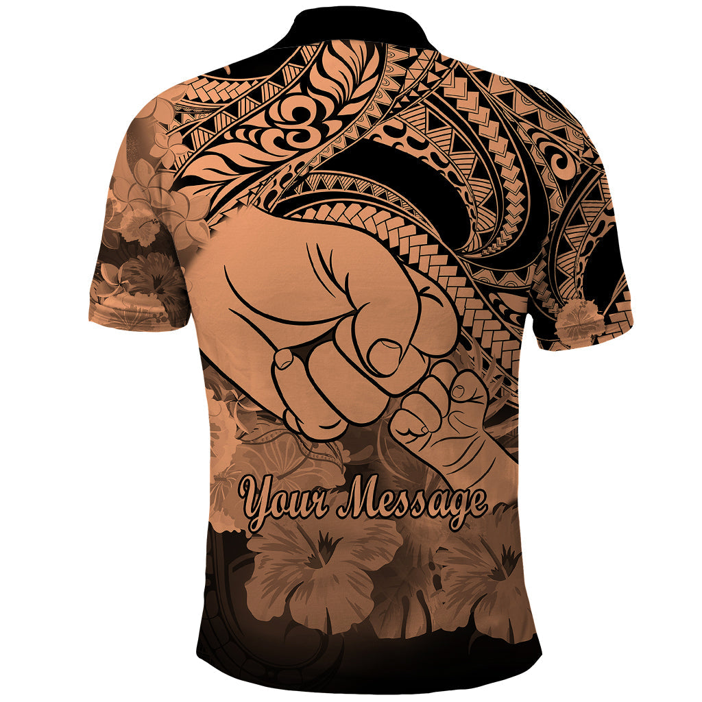 Custom Polynesian Pride Happy Father Day Polo Shirt I Love You Dad Polynesian Tribal Nude LT9