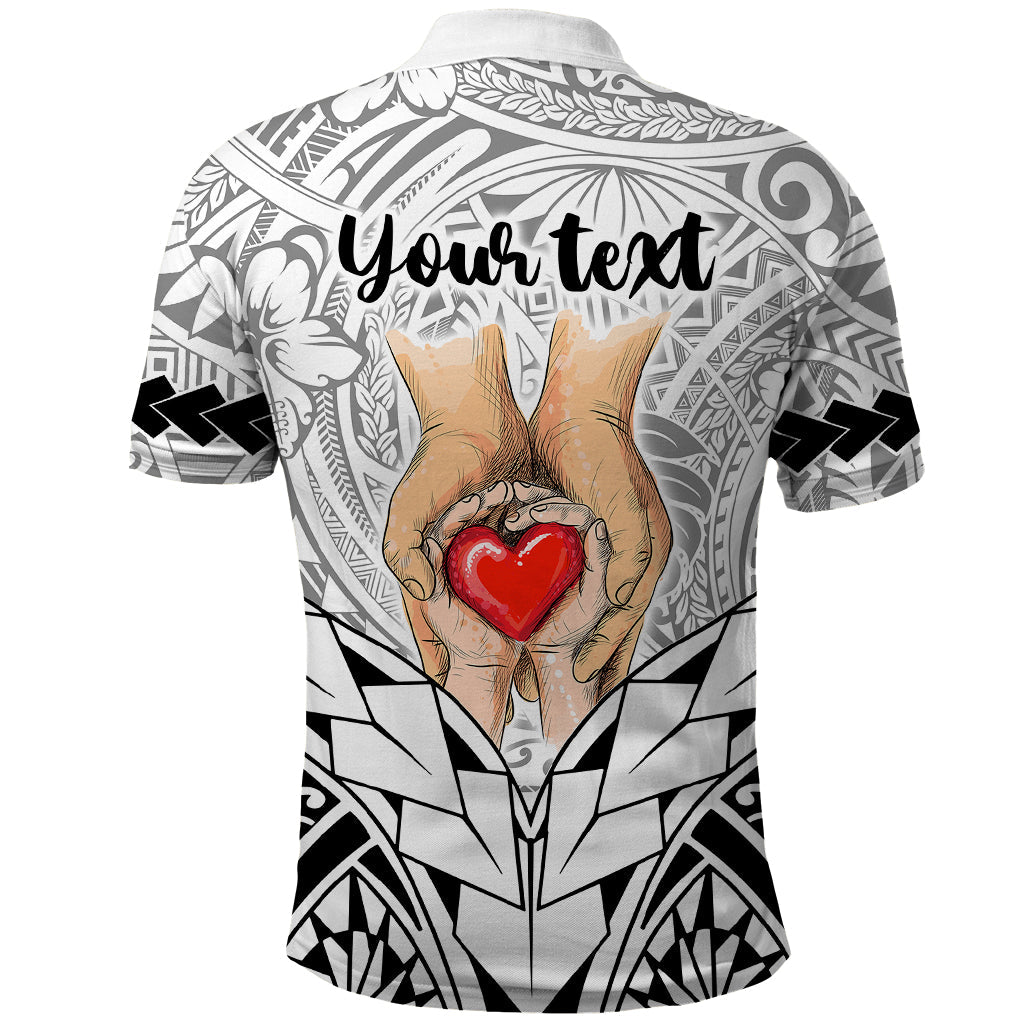 Custom Polynesian Fathers Day Gift For Dad Polo Shirt Super Father In The World Black Polynesian Pattern LT9