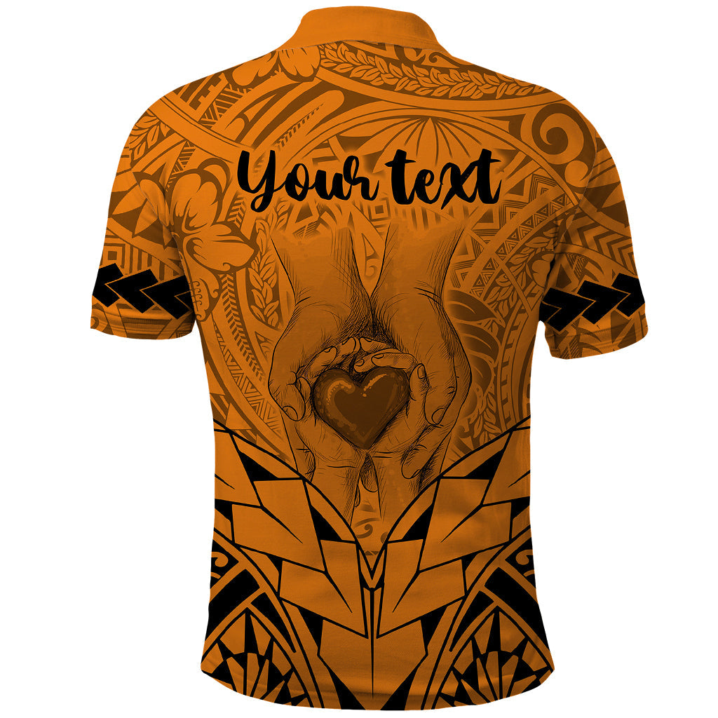 Custom Polynesian Fathers Day Gift For Dad Polo Shirt Super Father In The World Gold Polynesian Pattern LT9