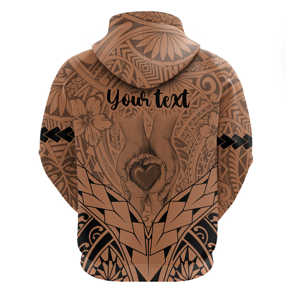 Personalised Polynesian Father's Day Gift For Dad Hoodie Super Father In The World - Nude Polynesian Pattern LT9