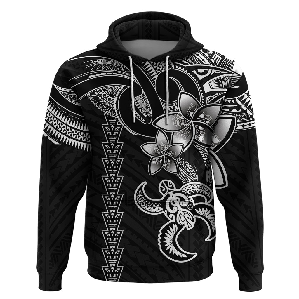 Hawaiian Tribal Hoodie Polynesian Kakau Turtle - White LT9