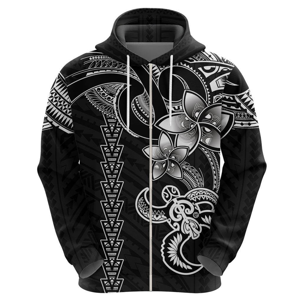Hawaiian Tribal Hoodie Polynesian Kakau Turtle - White LT9