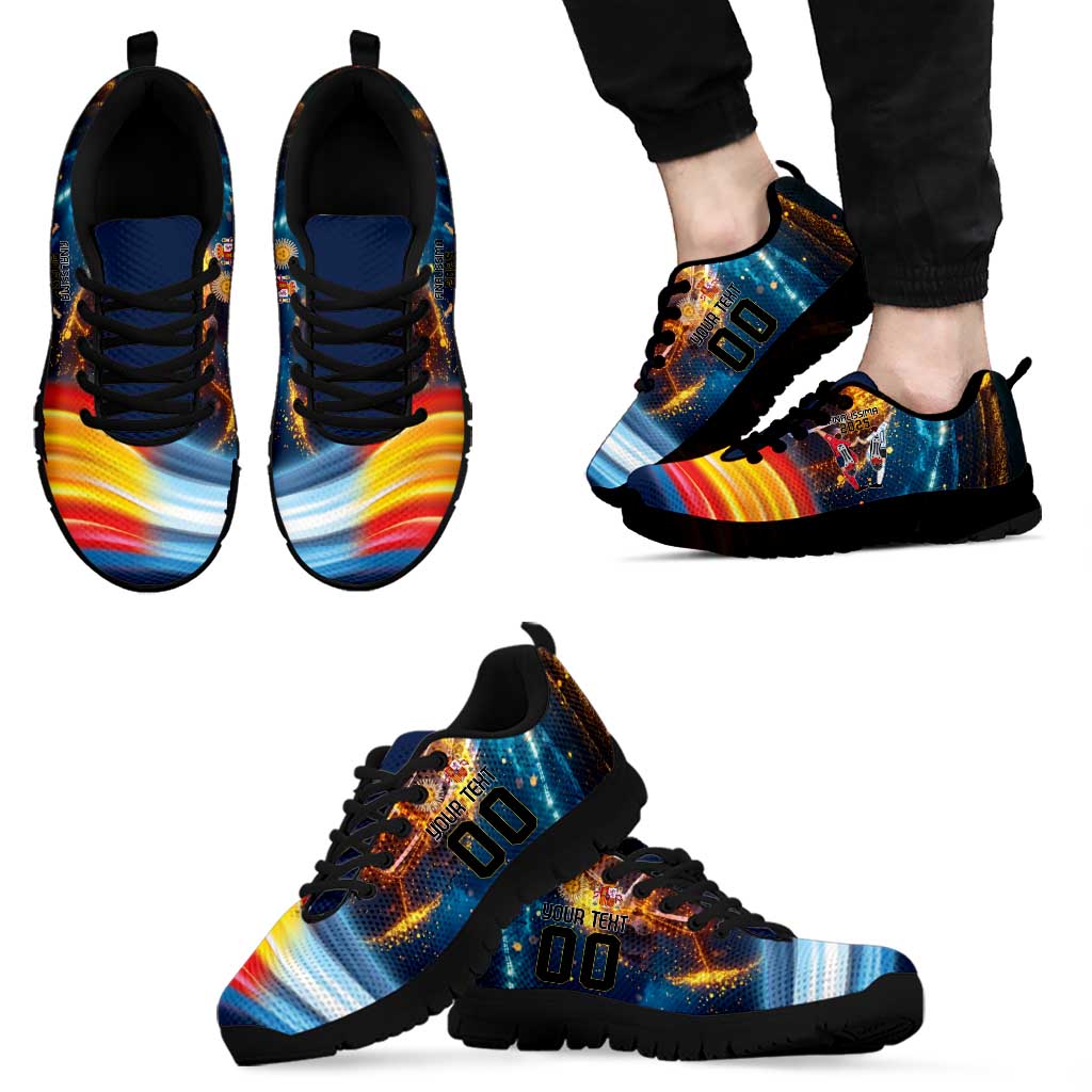 Custom Spain and Argentina Football Sneakers Finalissima Make History Together LT9