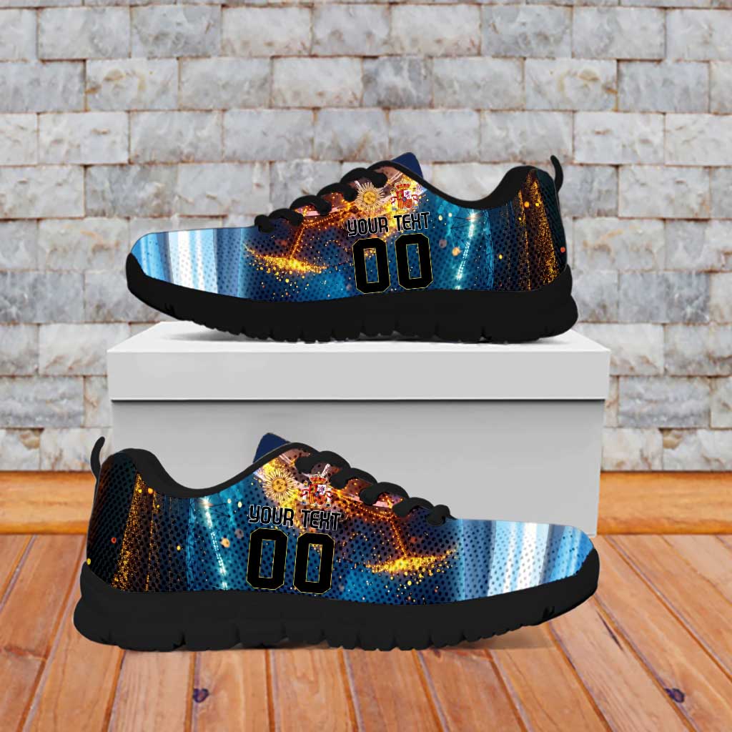 Custom Spain and Argentina Football Sneakers Finalissima Make History Together LT9