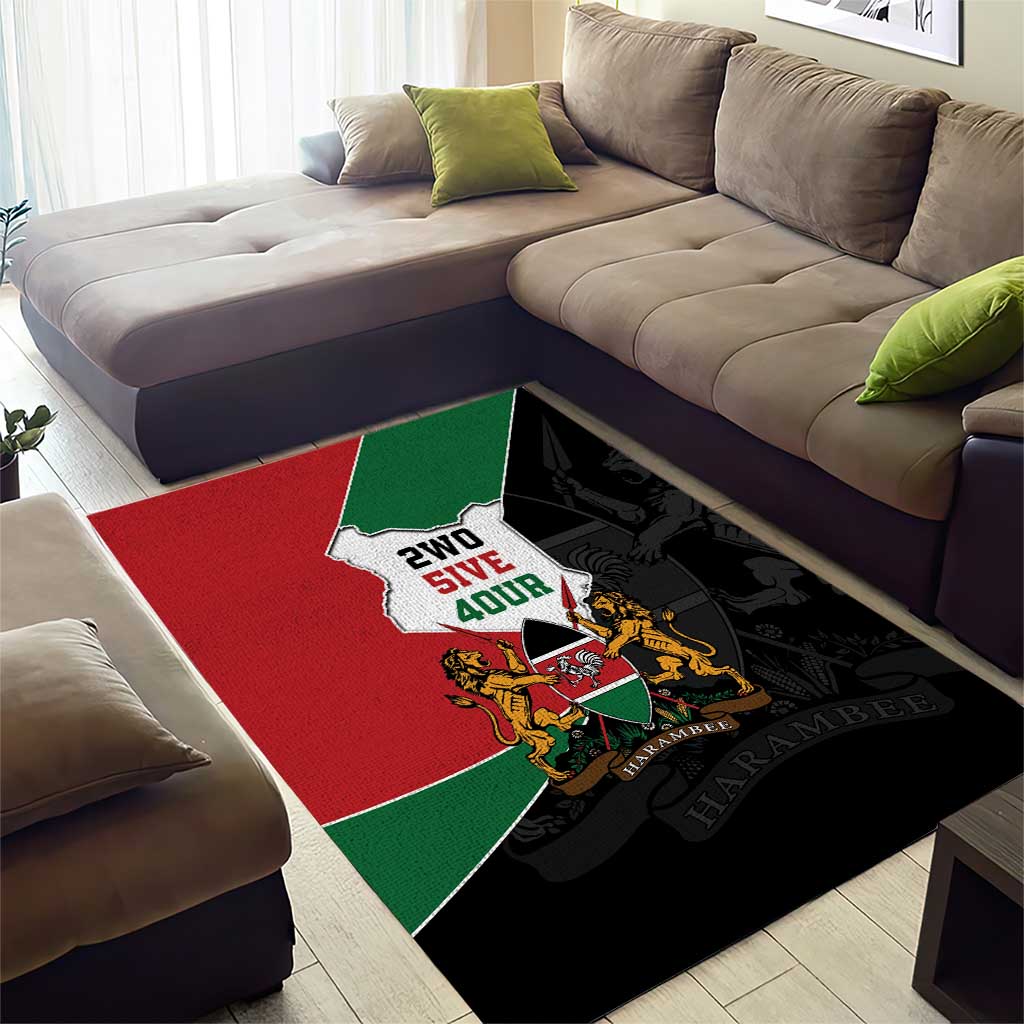 Kenya 254 Area Rug Kenyan Flag Map Double Lion Shield LT9