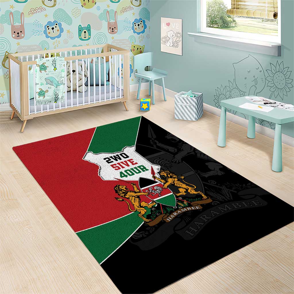 Kenya 254 Area Rug Kenyan Flag Map Double Lion Shield LT9