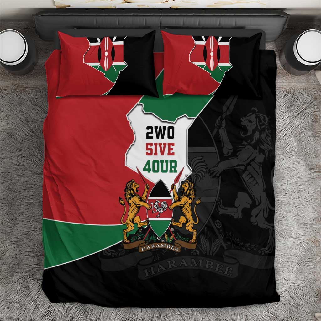 Kenya 254 Bedding Set Kenyan Flag Map Double Lion Shield LT9