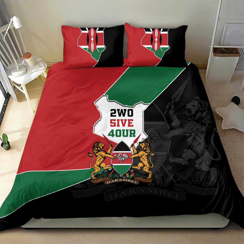 Kenya 254 Bedding Set Kenyan Flag Map Double Lion Shield LT9