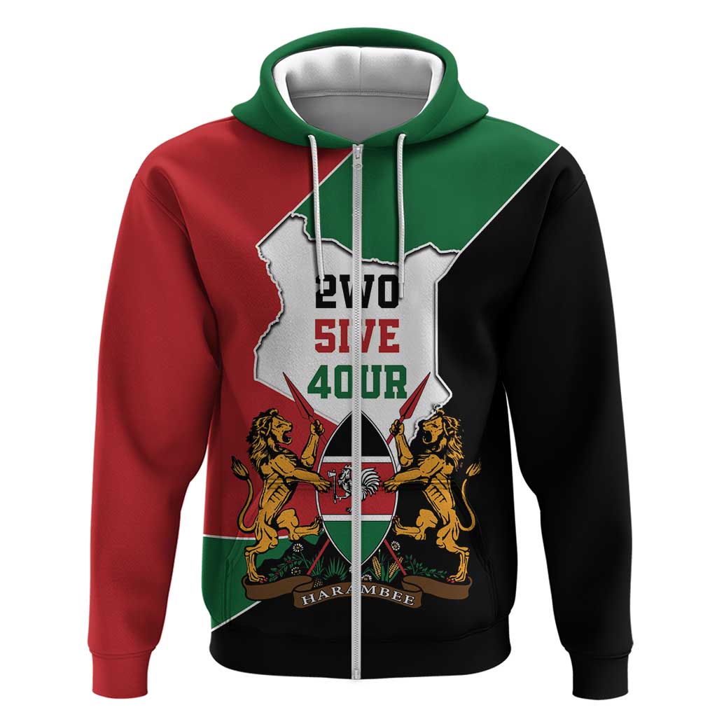 Kenya 254 Hoodie Kenyan Flag Map Double Lion Shield LT9