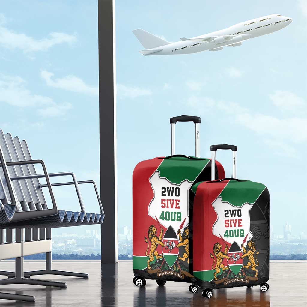 Kenya 254 Luggage Cover Kenyan Flag Map Double Lion Shield LT9