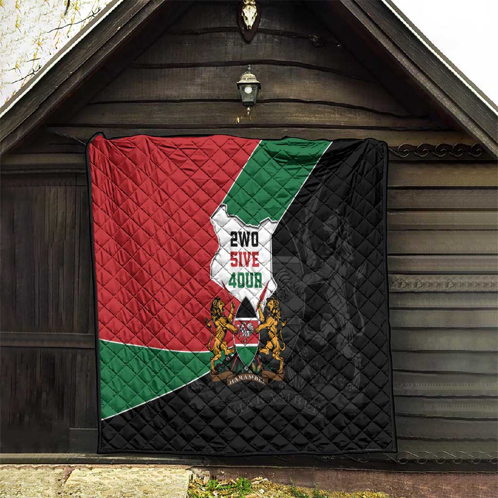 Kenya 254 Quilt Kenyan Flag Map Double Lion Shield LT9