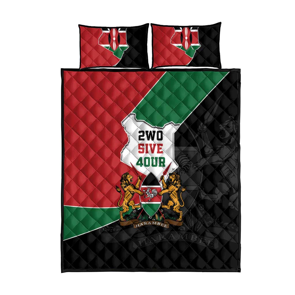 Kenya 254 Quilt Bed Set Kenyan Flag Map Double Lion Shield LT9