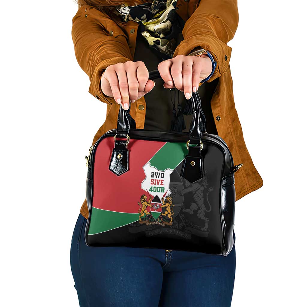 Kenya 254 Shoulder Handbag Kenyan Flag Map Double Lion Shield LT9