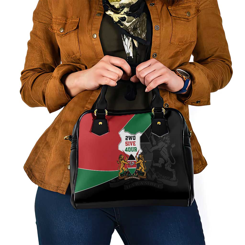 Kenya 254 Shoulder Handbag Kenyan Flag Map Double Lion Shield LT9