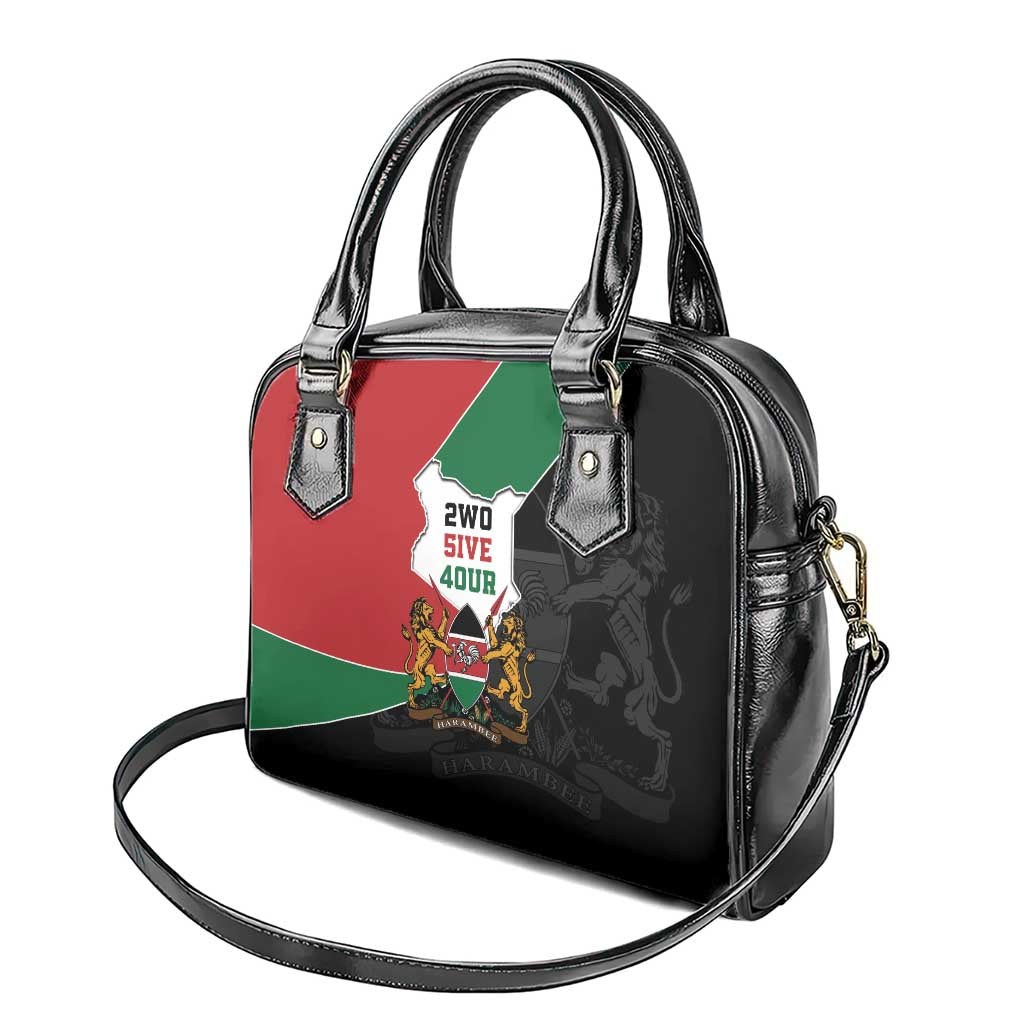 Kenya 254 Shoulder Handbag Kenyan Flag Map Double Lion Shield LT9